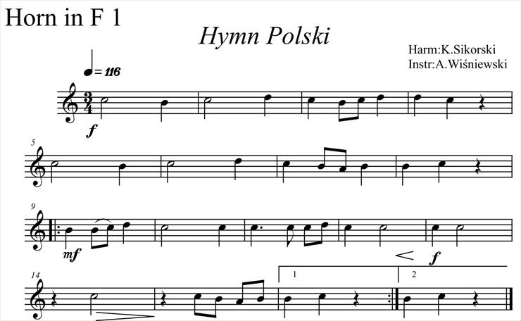 Hymn RP - ins. Wiśniewski F- dur - Finale 2005 - Hymn Polski.partytura - 013 Horn in F 1.jpg