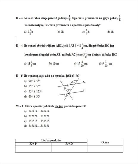 testy z matematyki kl5 - test z matmy semestr I  - 3 cz.jpg