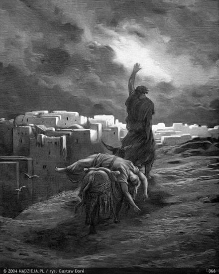 Grafiki Gustawa Dor do Biblii Jakuba Wujka - 066 Efraim zabiera ciało swej żony Sędz. 19,28.jpg