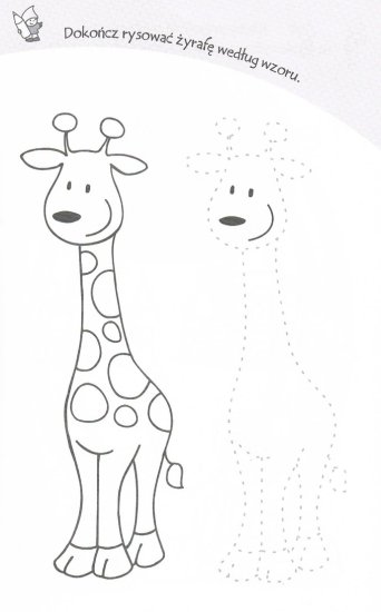 szlaczki, rysuj po śladzie - żyrafa - po śladzie.jpg